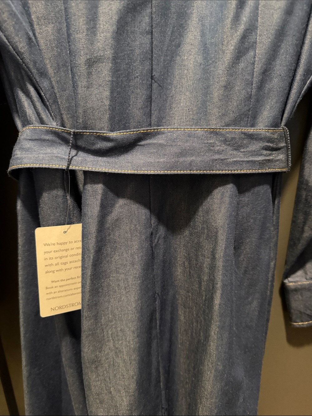 London Times Chambray Shirt Dress — Light Blue - Picture 8 of 9